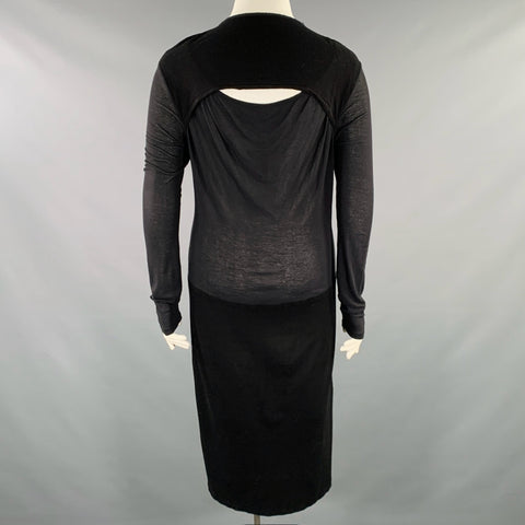 Robe manches longues DAMIR DOMA Taille L Noir Mélange Viscose