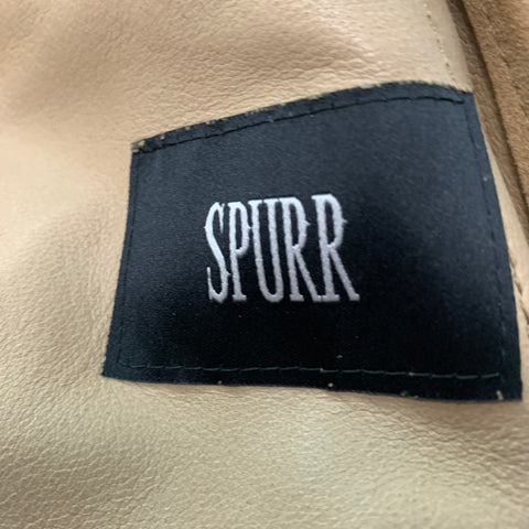 SPURR Size L Camel Suede Epaulettes Jacket