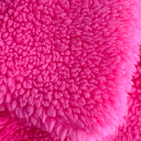 STAND STUDIO Size M Camille Cocoon Pink Polyester Faux Fur Notch Lapel Coat