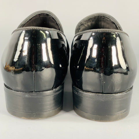 TOM FORD Size 7.5 Black Leather Slip On Loafers