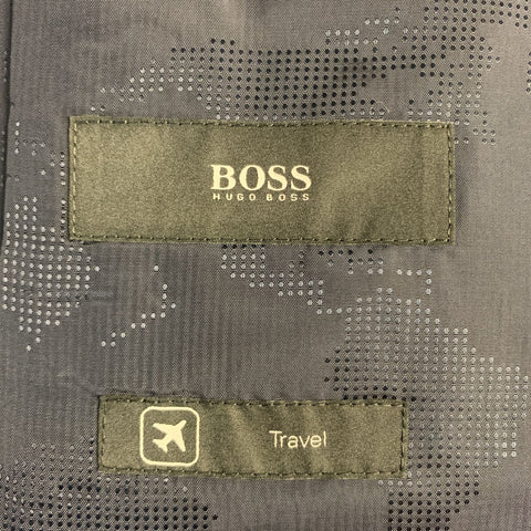 HUGO BOSS Size 36 Navy Woven Wool Notch Lapel Sport Coat