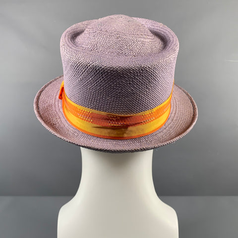 MAKINS Purple Orange Woven Straw Hats