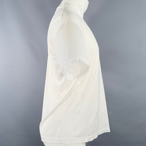 T-shirt blanc en coton à manches courtes ERMENEGILDO ZEGNA Taille M