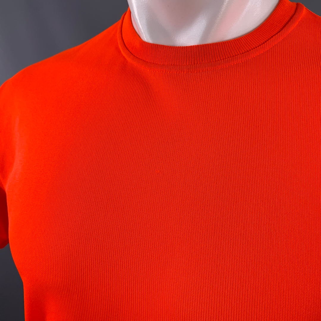 JIL SANDER Size M Orange Neon Jersey Polyester Crew-Neck T-shirt