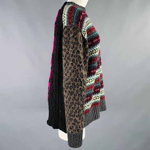 JUNYA WATANABE Size S Multi Color Wool Blend Mixed Patterns Sweater