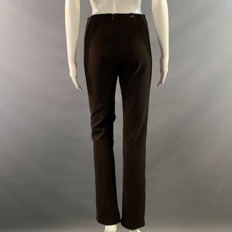 EQUESTRIAN DESIGNS Size 2 Brown Suede Straight Casual Pants