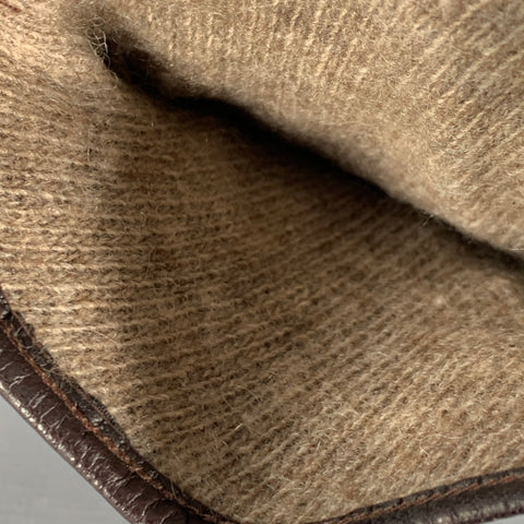 BILL AMBERG Dark Brown Leather Gloves