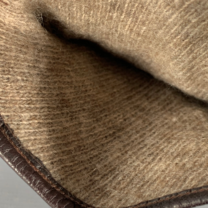 BILL AMBERG Dark Brown Leather Gloves
