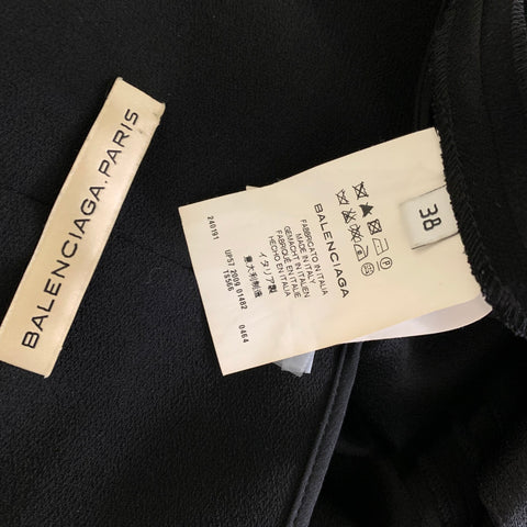 BALENCIAGA Size 30 Black Triacetate Blend Pleated Slim Fit Dress Pants