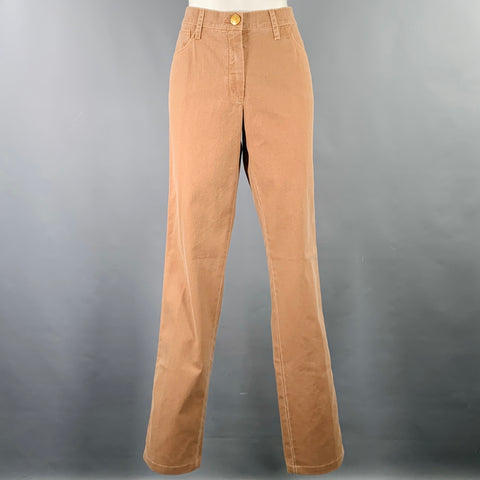 CHANEL Size 32 Brown Cotton Contrast Stitch 5 Pocket Jeans