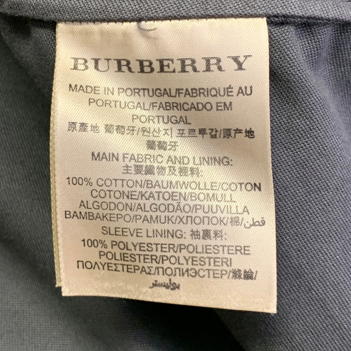 BURBERRY BRIT Size L Grey Slate Cotton Buttoned Jacket