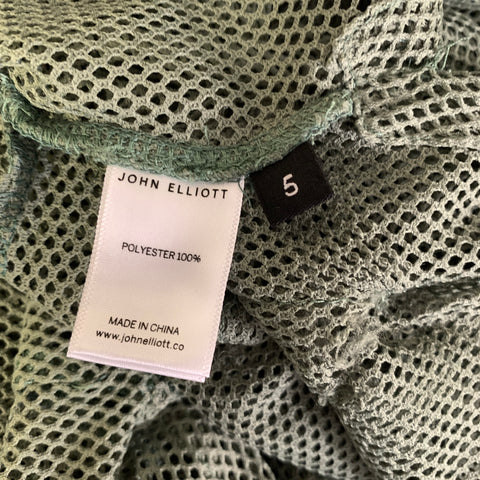 JOHN ELLIOTT Size XXL Green Olive Mesh Polyester Basketball Tank Top