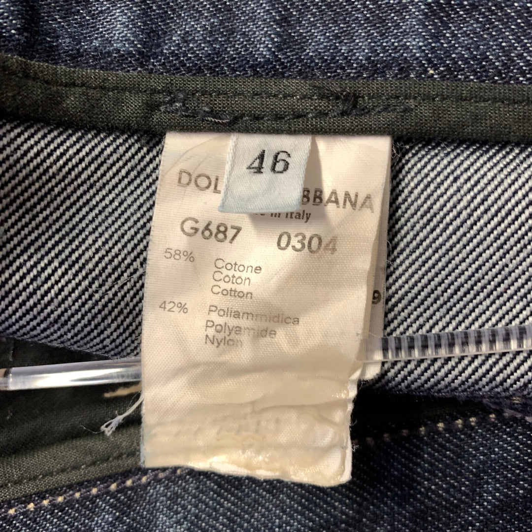 DOLCE & GABBANA Size 30 Navy Indigo Denim Slim Jeans