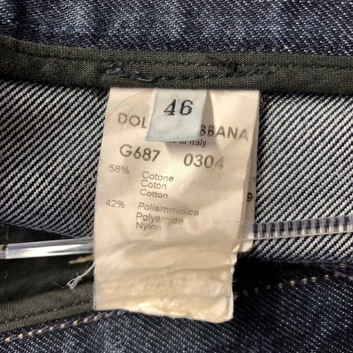 DOLCE & GABBANA Size 30 Navy Indigo Denim Slim Jeans
