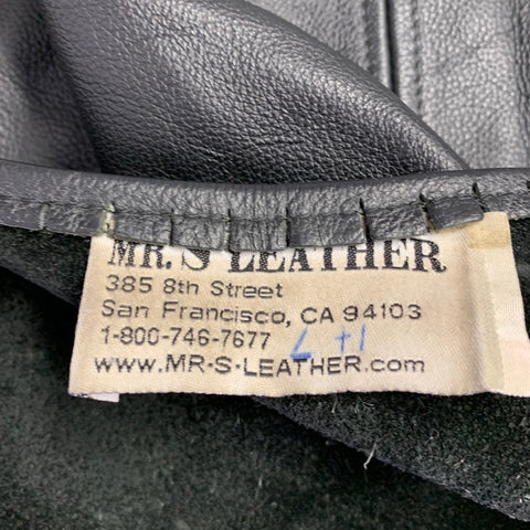MR. S LEATHER  Size S Black Leather Open Front Vest
