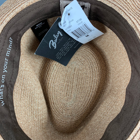 Sombrero de papel tejido tostado BAILEY