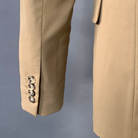 SANDRO Size 38 Beige Virgin Wool Blend Notch Lapel Sport Coat