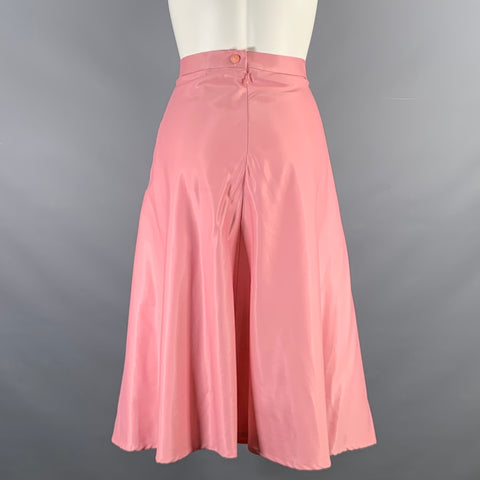 YOHJI YAMAMOTO Size M Pink Solid One pocket Mid-Calf Skirt