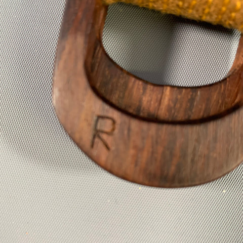 45rpm Size M Brown Beige & Grey Knitted Wool Belt