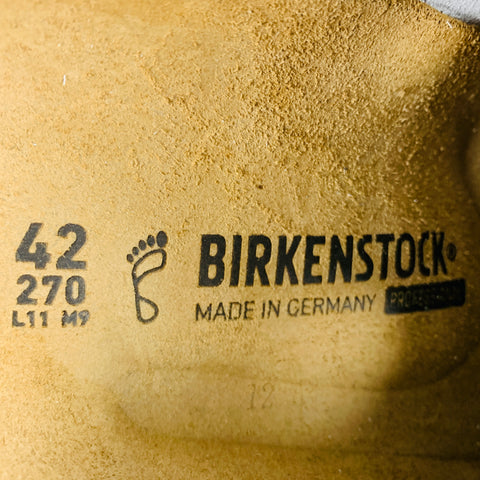 BIRKENSTOCK Size 9 White Leather Slip On Sandals