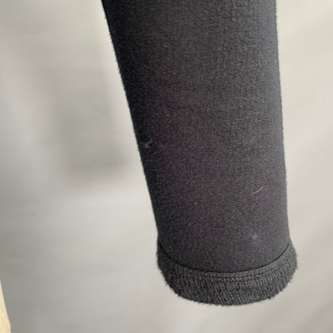 ISSEY MIYAKE Size L Black Taupe Contrast Stitch Cotton Crew Neck Pullover