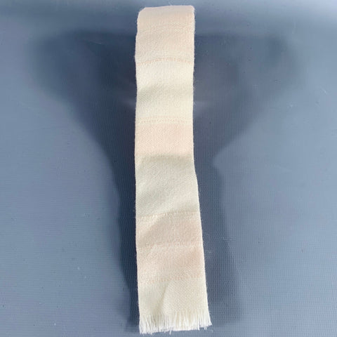 COMME des GARCONS HOMME PLUS Cream Pink Stripe Wool Fringe Tie
