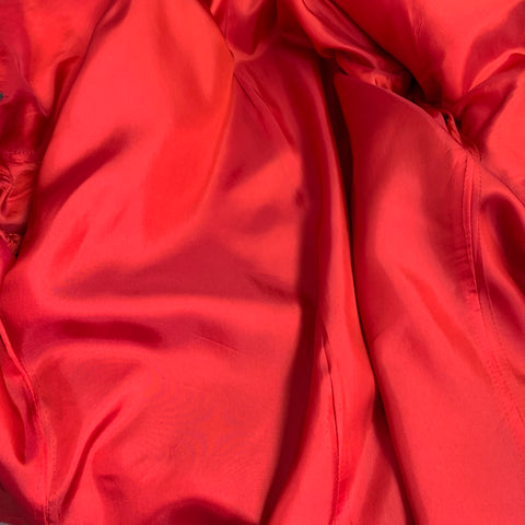 CLAUDE MONTANA Size 40 Red Black Virgin Wool Peak Lapel Sport Coat
