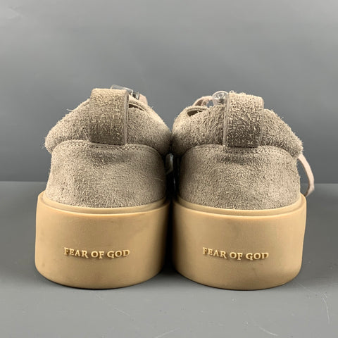 FEAR OF GOD Size 11 Grey Textured Suede Lace Up Sneakers
