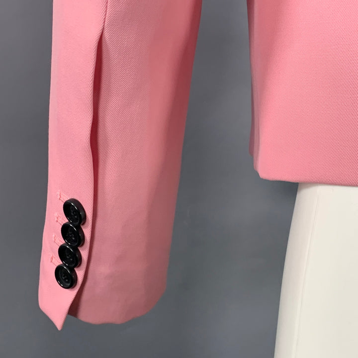 AMI by ALEXANDRE MATTIUSSI Size 34 Rose Black Wool Peak Lapel Sport Coat