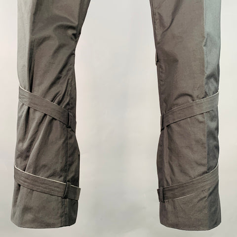 GUCCI Vintage Size 30 Grey Cotton Blend Super Skinny Bondage Casual Pants