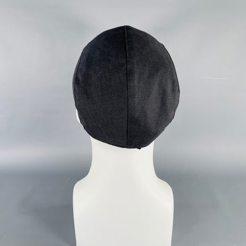 ERMENEGILDO ZEGNA Size 59 Grey Charcoal Wool Flat Cap Hat
