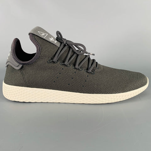 ADIDAS x PHARRELL WILLIAMS Size 11 Grey Nylon Lace-Up Sneakers