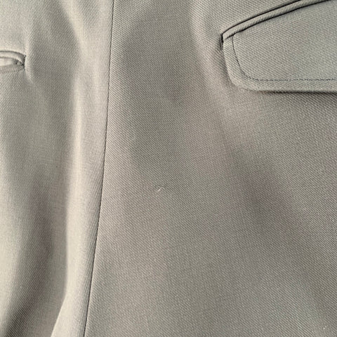 LOUIS VUITTON Size 36 Grey Twill Cotton Flat Front Tapered Dress Pants