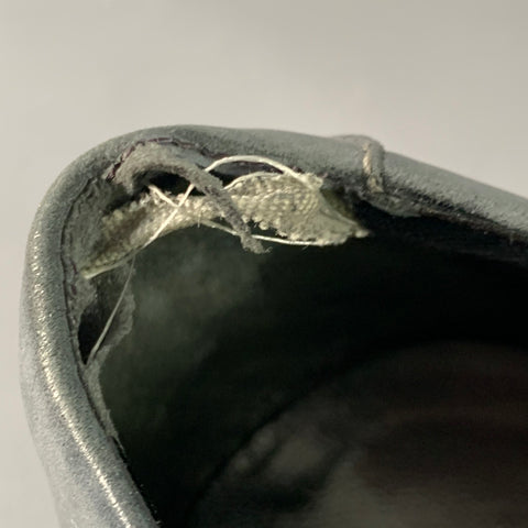 DOLCE & GABBANA Size 10.5 Grey Leather Derby Lace-Up Shoes