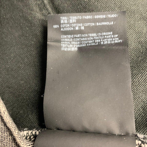 SAINT LAURENT Size 28 Grey Charcoal Distressed Cotton Straight Jeans