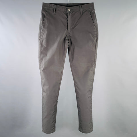 LEVI STRAUSS Taille 32 Gris Charbon Mélange Coton Pantalon Décontracté à Devant Plat