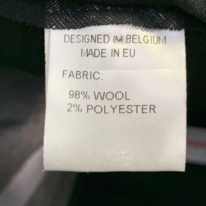 WALTER VAN BEIRENDONCK Size 32 Silver Metallic Wool Blend Dress Pants