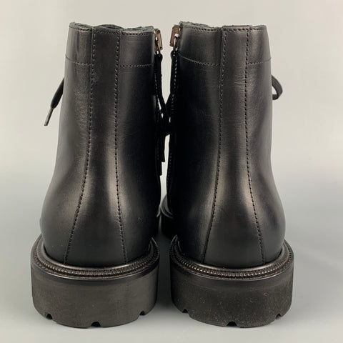 Bottes cheville à lacets en cuir noir AQUATALIA Taille 11