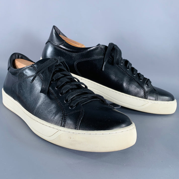 BRUNO MAGLI Size 10 Black Leather Sneakers