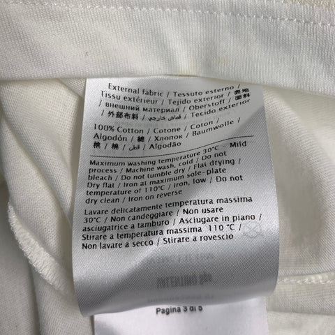 VALENTINO Size L White Flamingo Print Cotton Crew Neck T-shirt