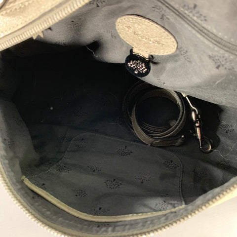 MULBERRY Mini Taylor Grey Charcoal Two Tone Leather Satchel Handbag