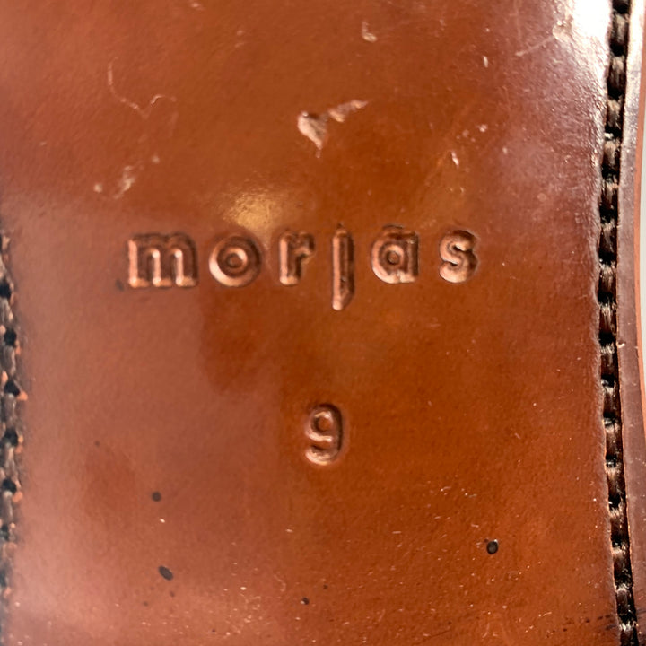 MORJAS Size 10 Brown Leather Penny Loafers