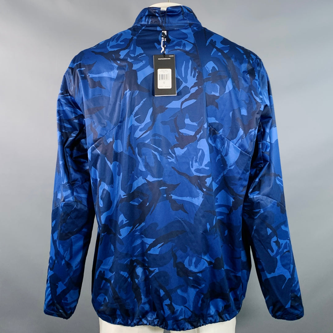 RLX by RALPH LAUREN Size XL Blue Navy Camouflage 1/4 Zip Jacket