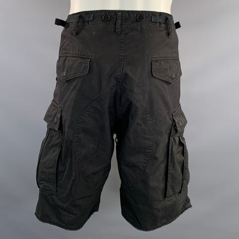 VISVIM Size M Black Cotton Cargo Pockets Shorts