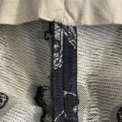 ALEXANDER MCQUEEN Size 38 Black Grey Butterfly Wool Cotton Blend Jacquard Dress Pants