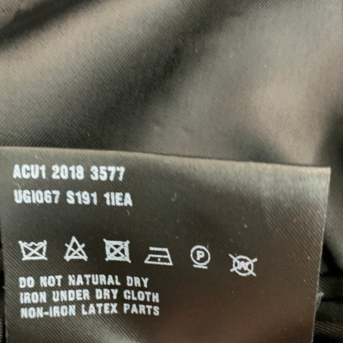 PRADA Size 40 Black Mohair Wool Notch Lapel Sport Coat