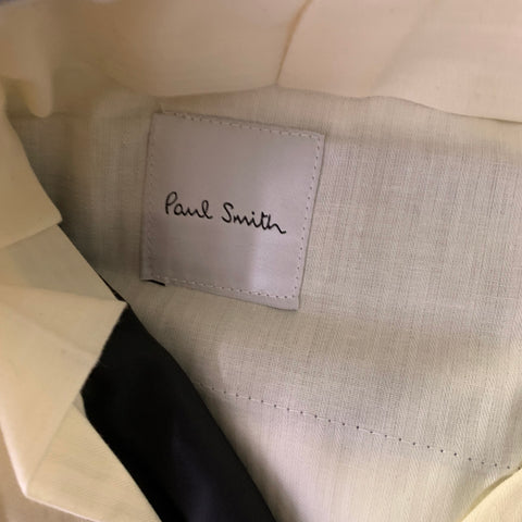 PAUL SMITH Chest Size 38 Grey Navy Window Pane Wool Notch Lapel 32 29 Suit