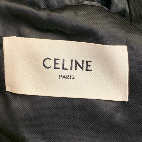 CELINE Taille 6 Manteau à manches raglan à carreaux en mélange de laine kaki marron olive