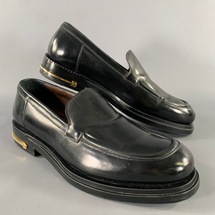 SALVATORE FERRAGAMO Size 8 Black Leather Yacht Loafers