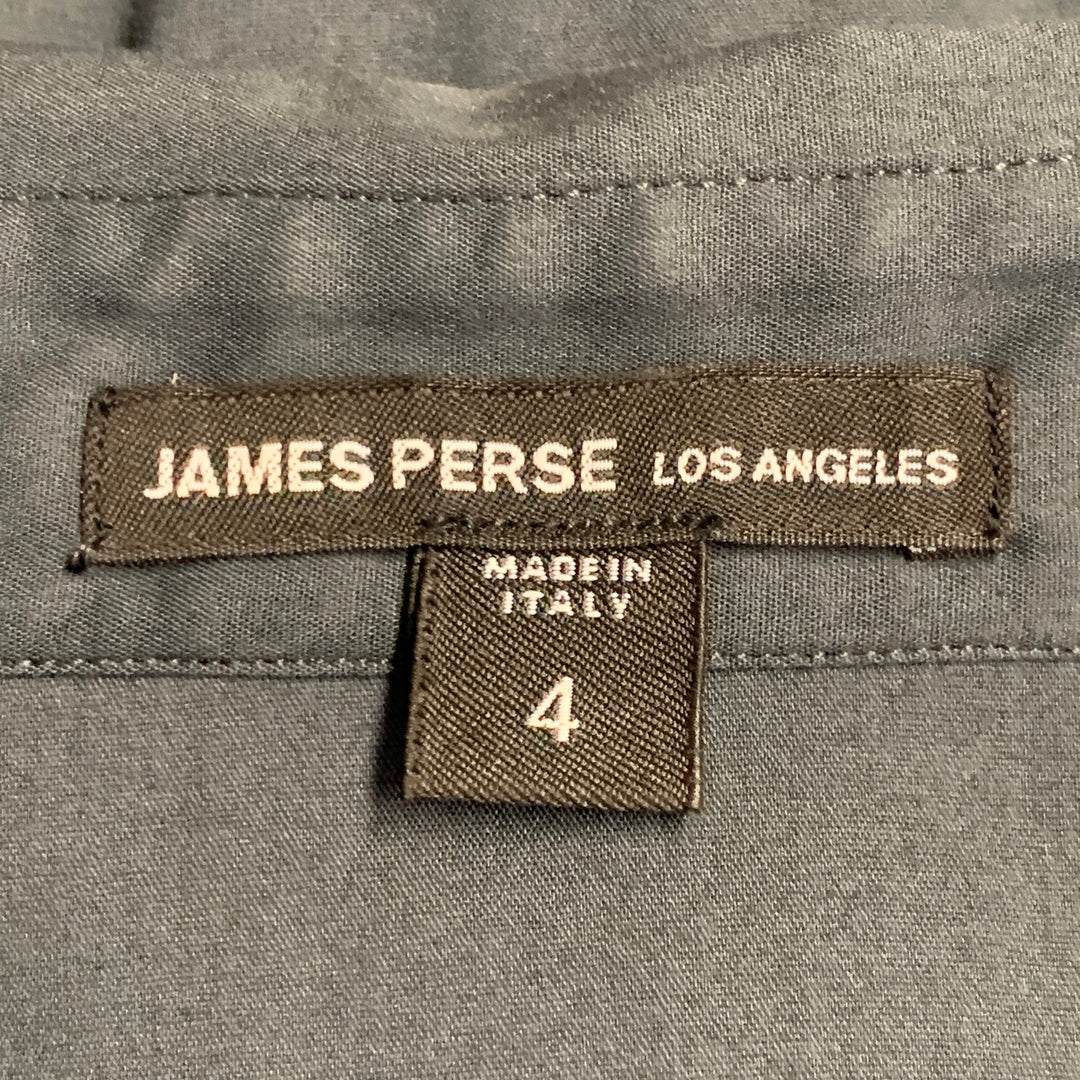 JAMES PERSE Size XL Charcoal Cotton Blend Cutaway Long Sleeve Shirt